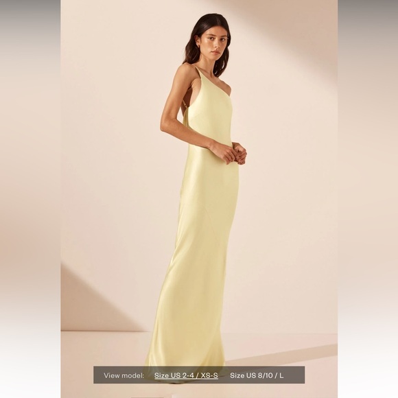Shona Joy Dresses & Skirts - Shona Joy La Lune One Shoulder Cowel Back Maxi Dress